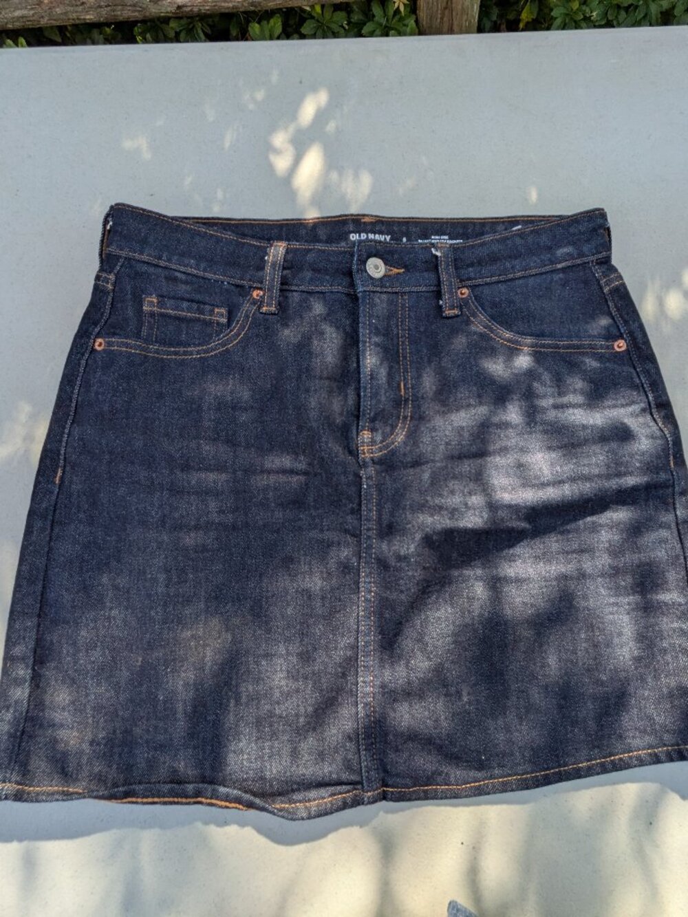 denim mini skirt